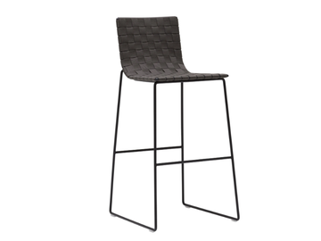 TRENZA BQ0705 - Sled base high polypropylene garden stool by Andreu World - view 2